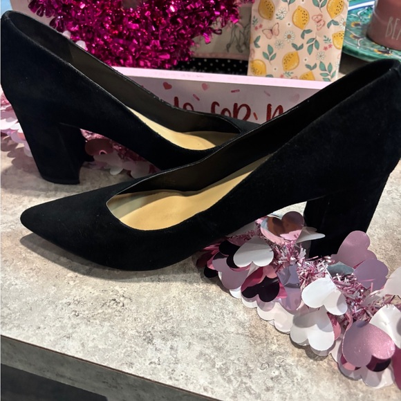 Marc Fisher Black Suede Heels - Picture 7 of 7